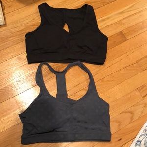 Black and Gray Women's Sports Bras